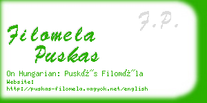 filomela puskas business card